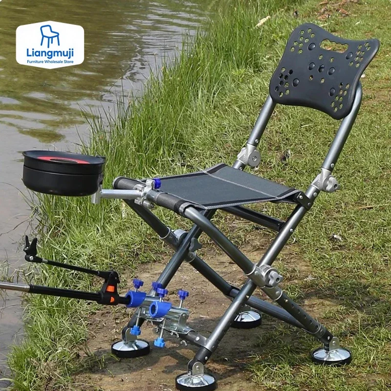 Hunting And Fishing Outdoor Chairs - Ligstoel Visstoel Opvouwbare multifunctionele voederstoel Jachtvisstoelset