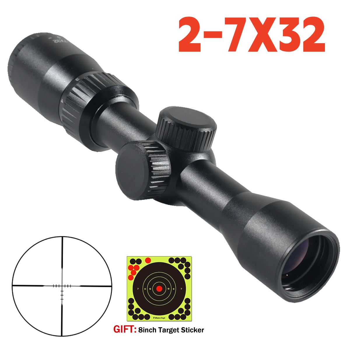 Crossbow Scope Sight - Jacht Tactische Scope 2-7x32 Riflescope (SFP)