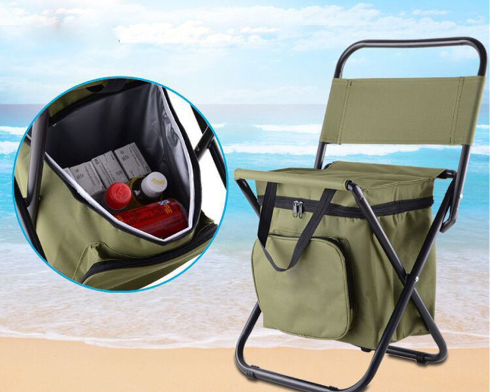 Hunting And Fishing Outdoor Chairs - 2-in-1 opvouwbare visstoeltas, visrugzak, stoelen, kruk,