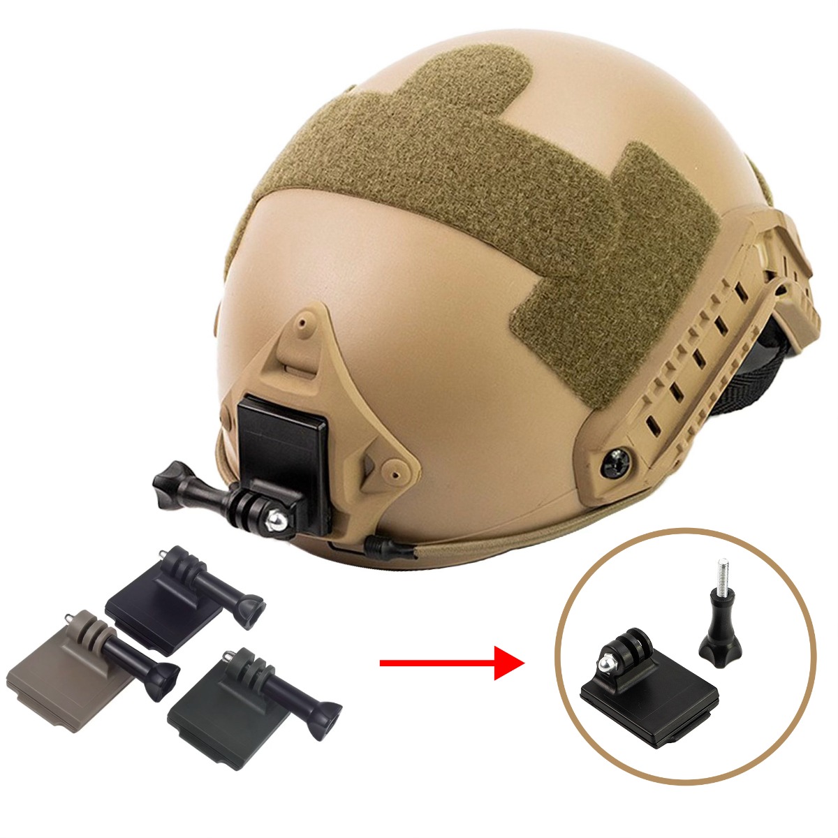 Hunting Outdoor Camera - SNELLE tactische helm NVG-helmadapter Vaste installatie