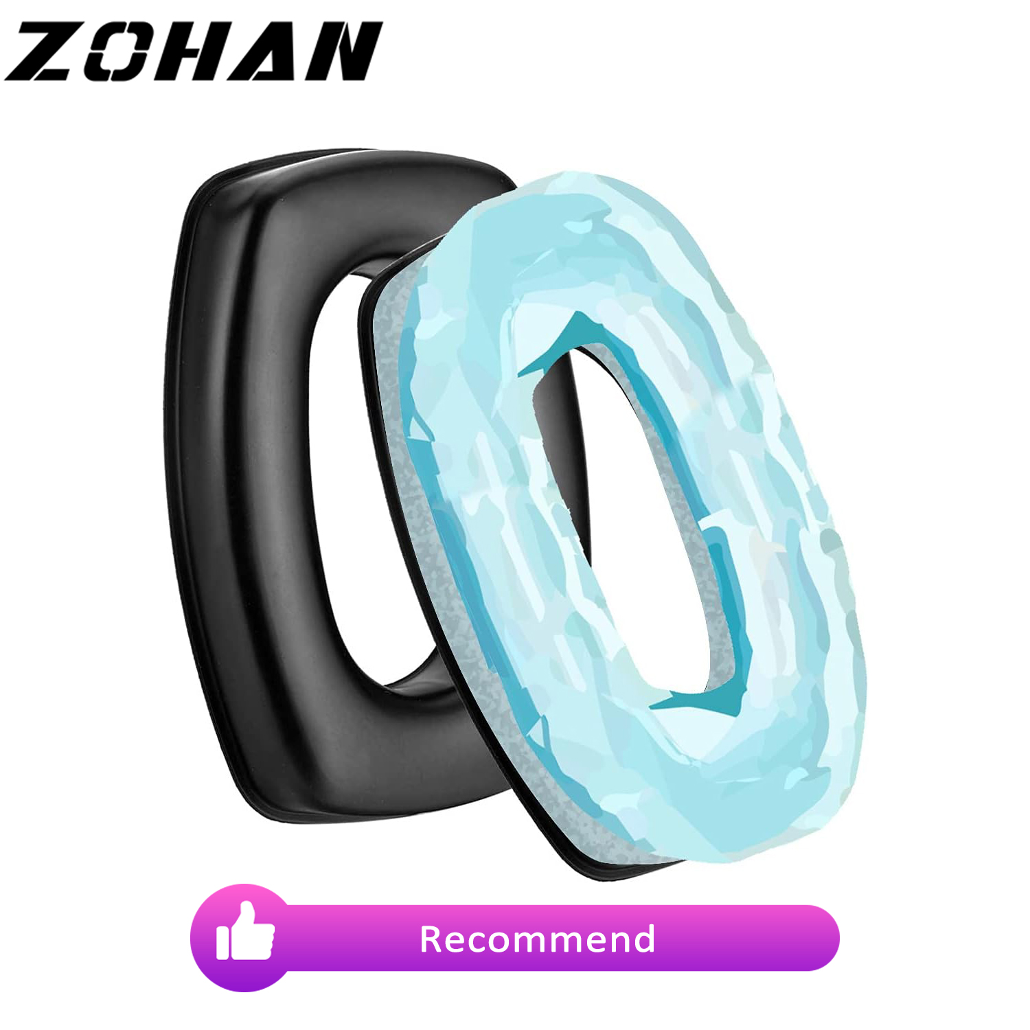 Shooting Ear Muff - ZOHAN gel-oorkussens, vervangende oorkussens voor Howard