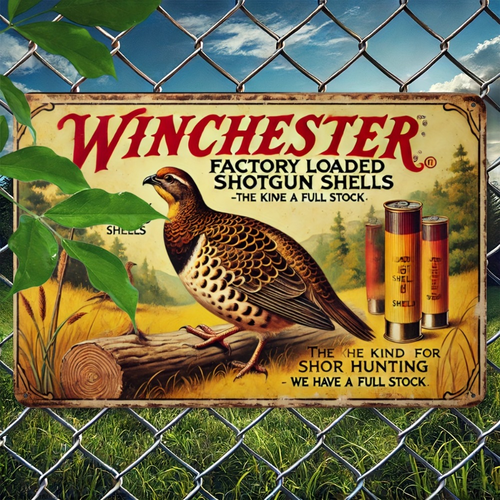 Hunting Quail - Tin Sign - Vintage duurzame metalen