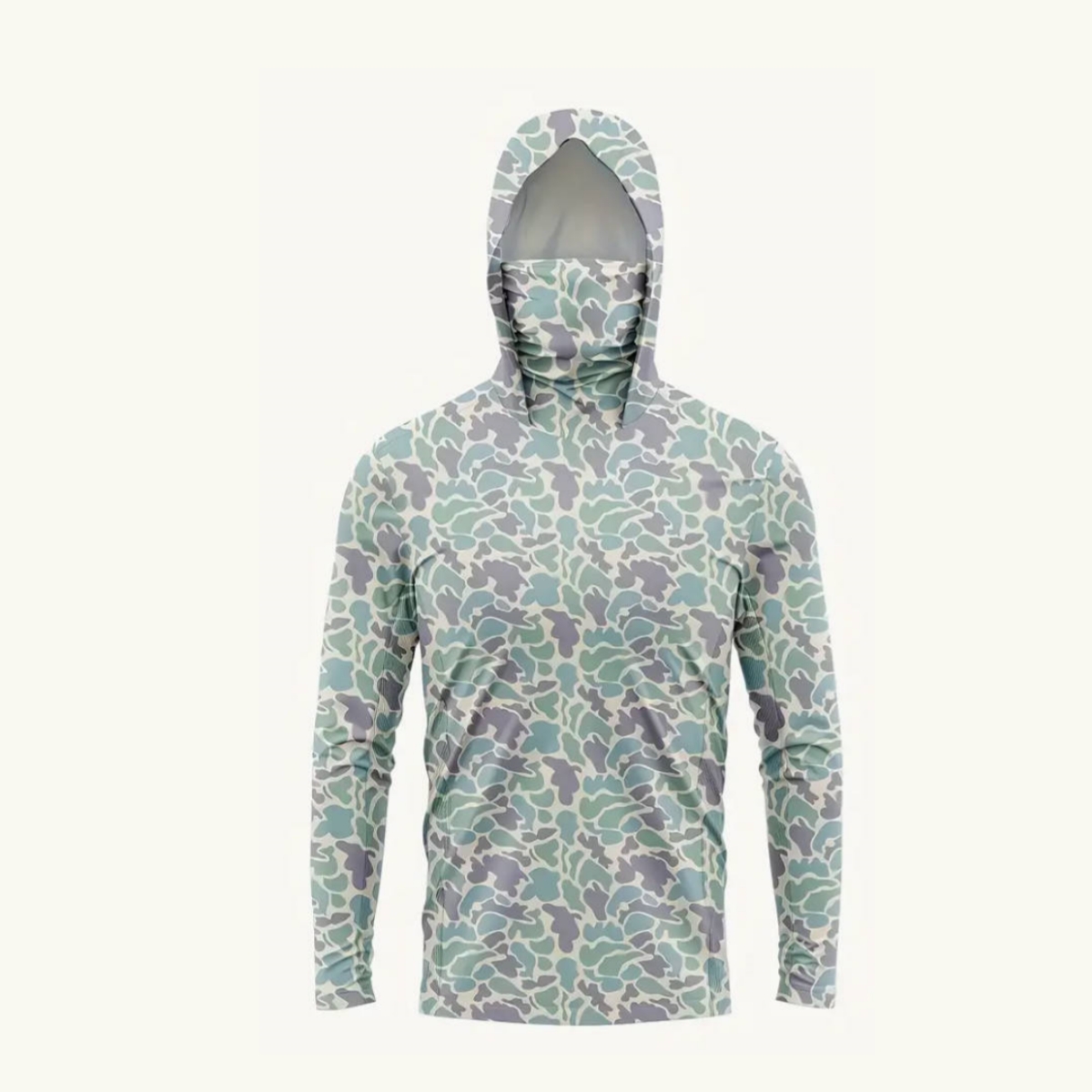 Hunting & Outdoor Supplies - Heren UPF50+ Zonbeschermende Vissershirt met Gezichtsmasker
