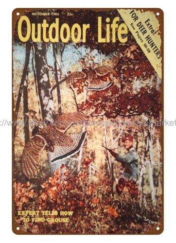 Hunting Quail - 1956 OUTDOOR LIFE kwarteljacht metalen blikken