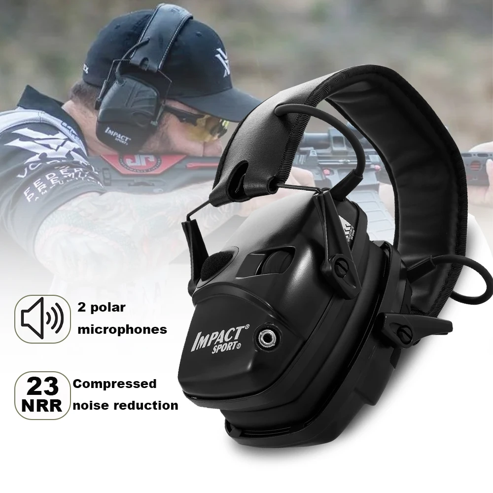Shooting Ear Muff - Tactische gehoorbeschermers, elektronische hoofdtelefoon, jachtgeluidsversterking oorbeschermers,