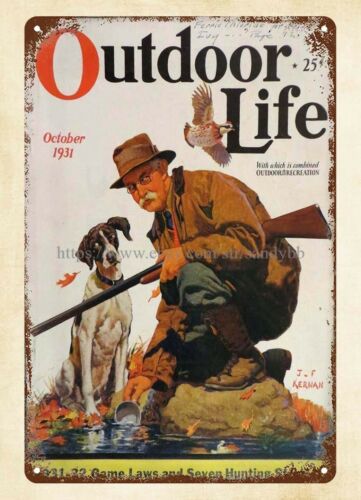 Hunting Quail - huisinterieur 1931 OUTDOOR LIFE magazine cover