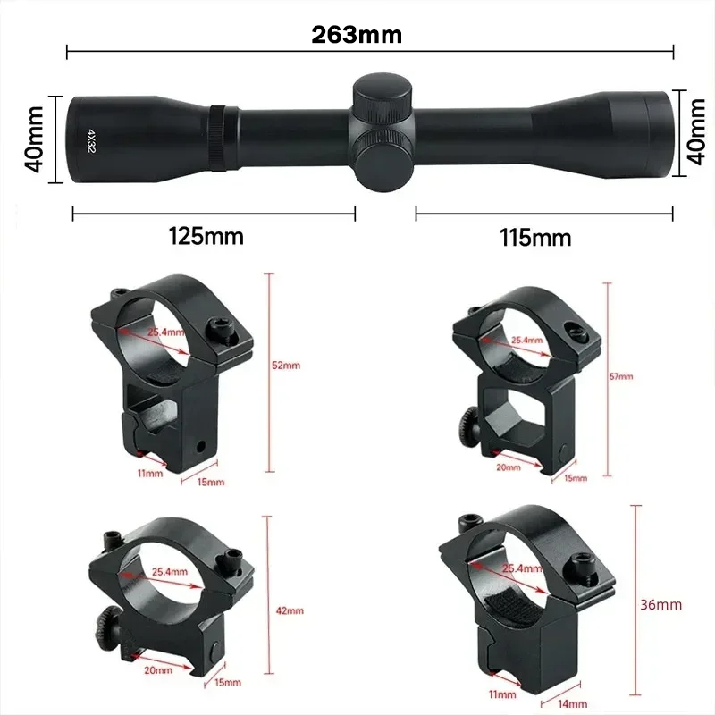 4x32 1.5-5x32IR 2-6X32AOE Tact - Crossbow Scope Sight recensie en prijs
