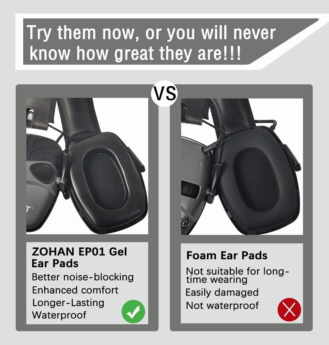 ZOHAN gel-oorkussens, vervange - Shooting Ear Muff recensie en prijs