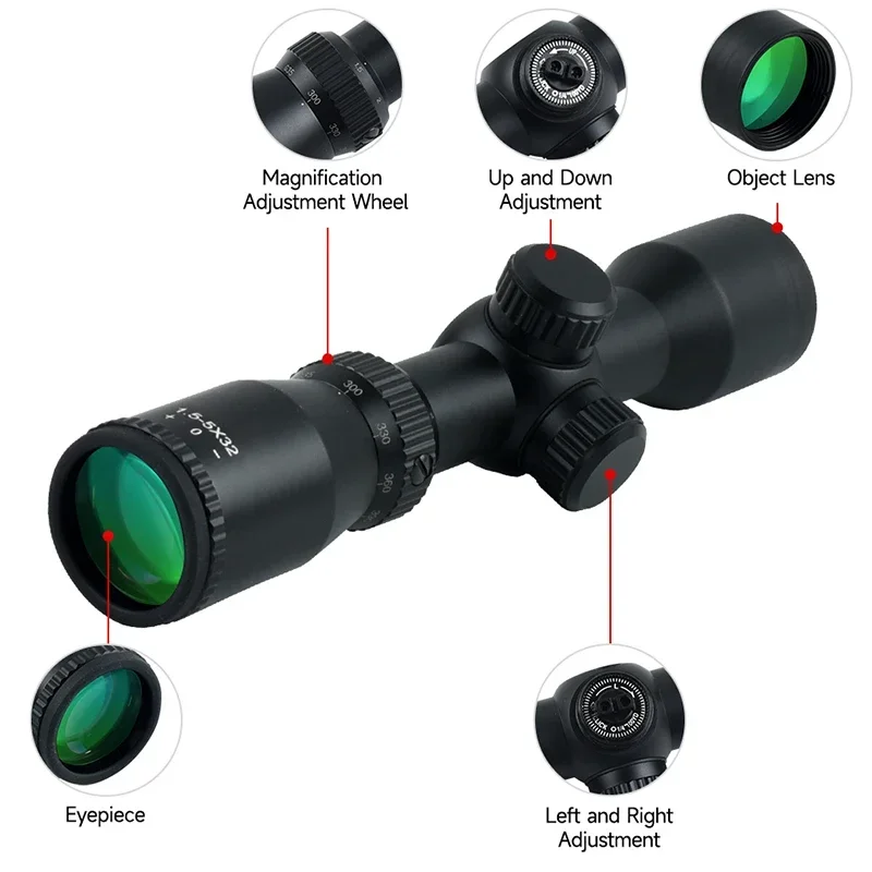 1.5-5X32 Scope Crossbow Korte  - Crossbow Scope Sight recensie en prijs