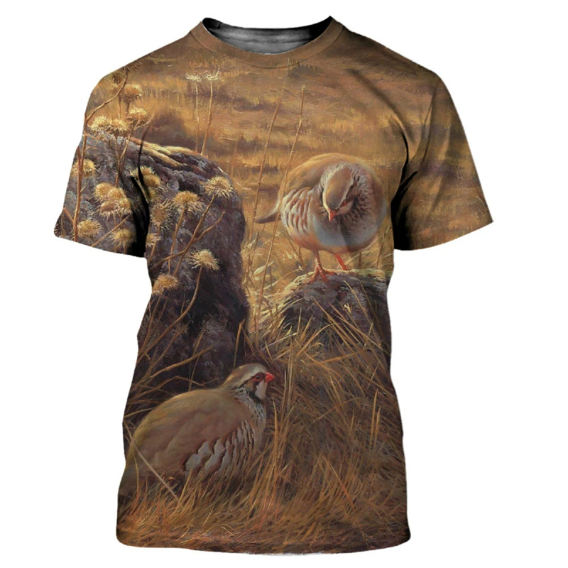 Dier Kwartel 3d Print T-Shirt  - Hunting Quail recensie en prijs