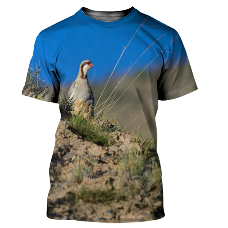Dier Kwartel 3d Print T-Shirt  - Hunting Quail recensie en prijs