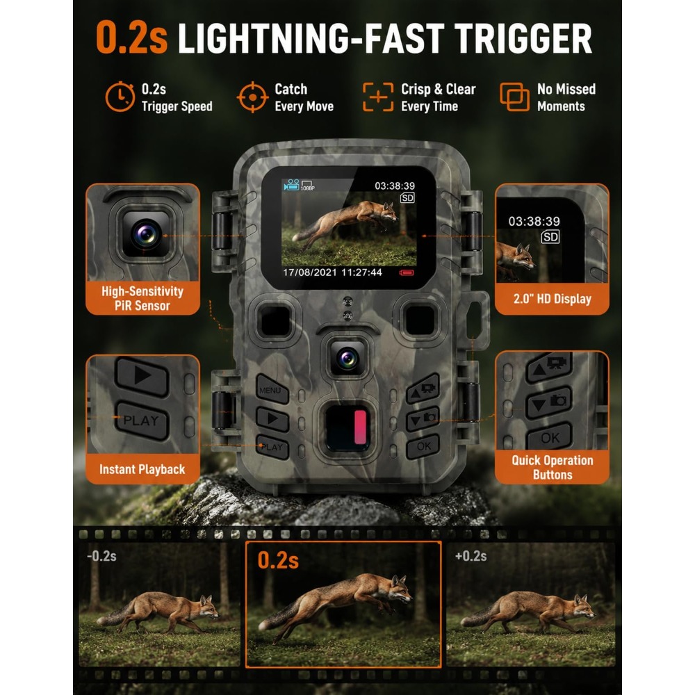 Mini Trail Game Camera Nachtzi - Outdoor Hunting Video Camera recensie en prijs