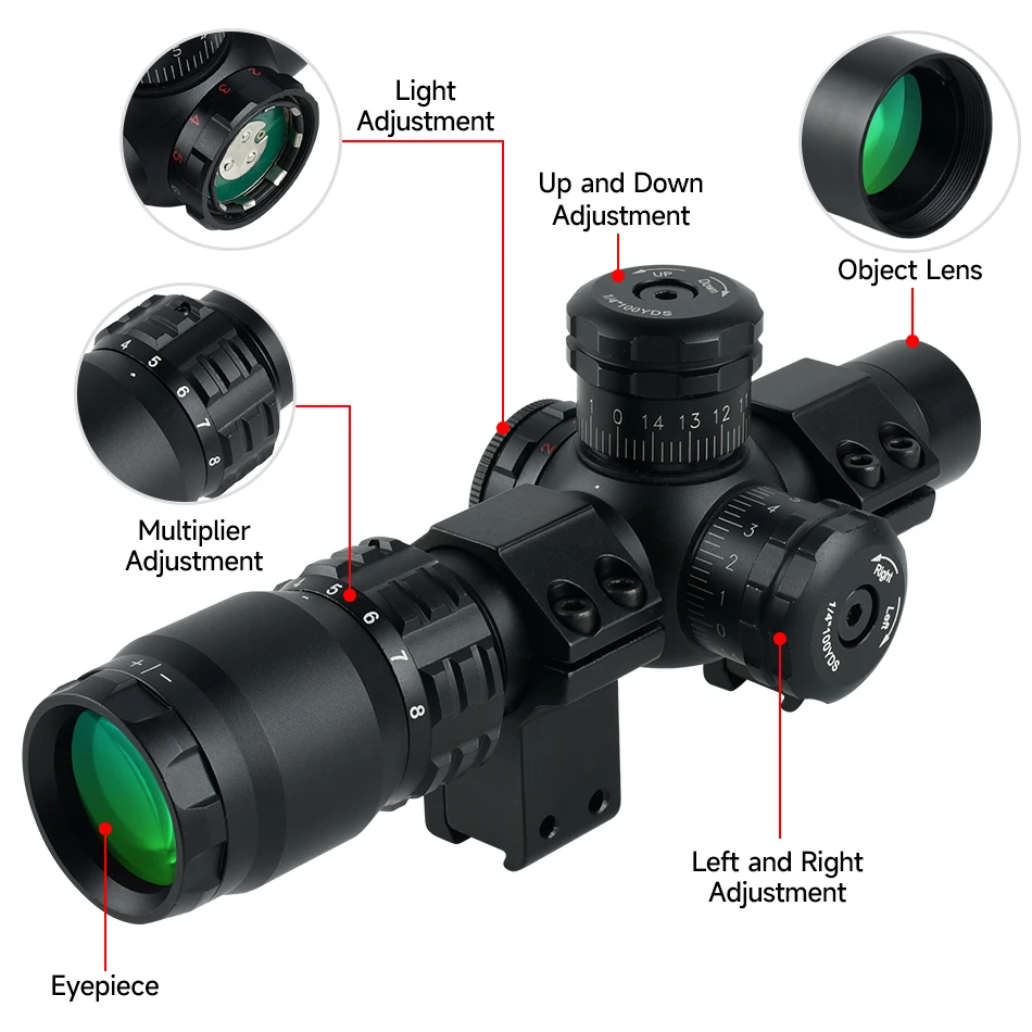 2-8x20IR Jacht Richtkijkers Ou - Crossbow Scope Sight recensie en prijs
